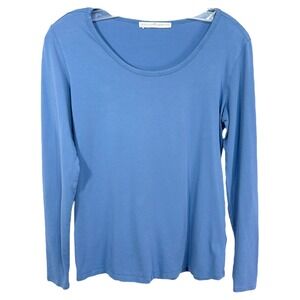 Peruvian‎ Connection Medium Top Long Sleeve Scoop Neck Knit Casual Blue 207
